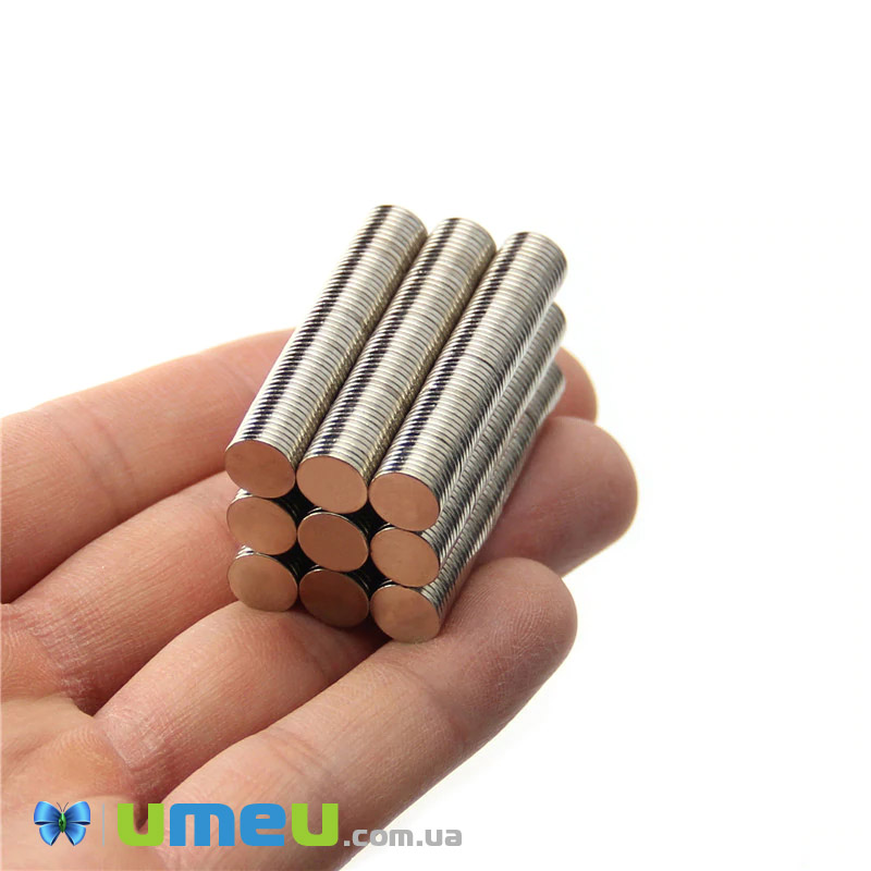 Магніт неодимовий для брошок Круглий, 8х0,9 мм (OSN-039328)