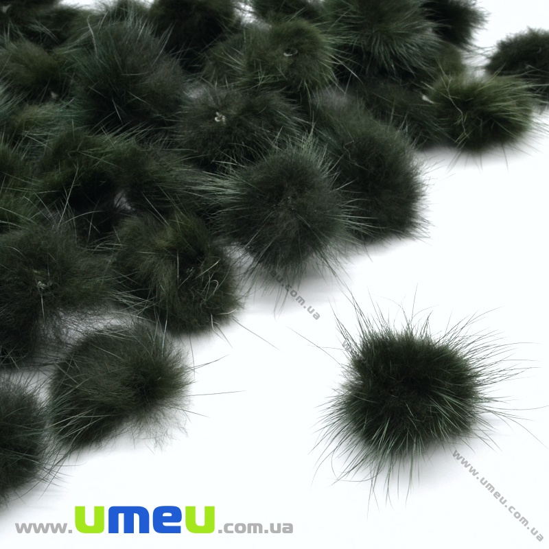 Помпон норковий 2-2,5 см, Смарагдовий (DIF-036116)