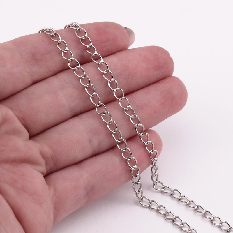 Цепь, Темное серебро, 5х3,8 мм (ZEP-000424)