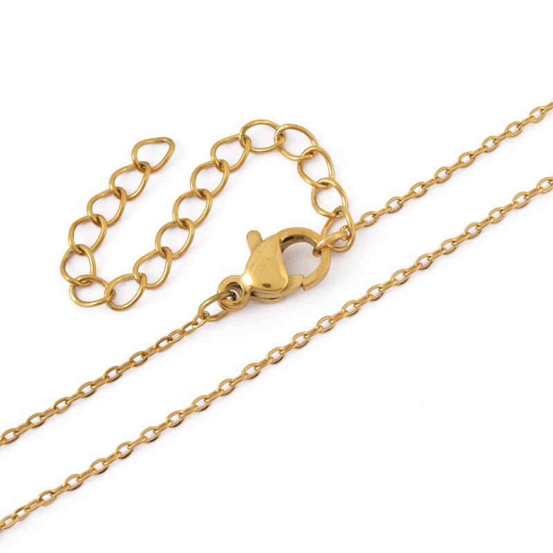 Основа на шию з нерж. ст. з подовжувачем, Золото, 1,2 мм, 40 см (STL-058318)