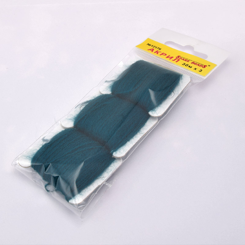 Акрилові нитки, №12176, Бірюзові темні (MUL-058879)