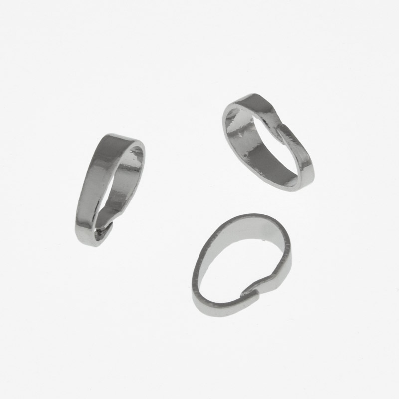 Держатели для кулона, 7х2 мм, Латунь с покрытием Родий (OSN-058524)