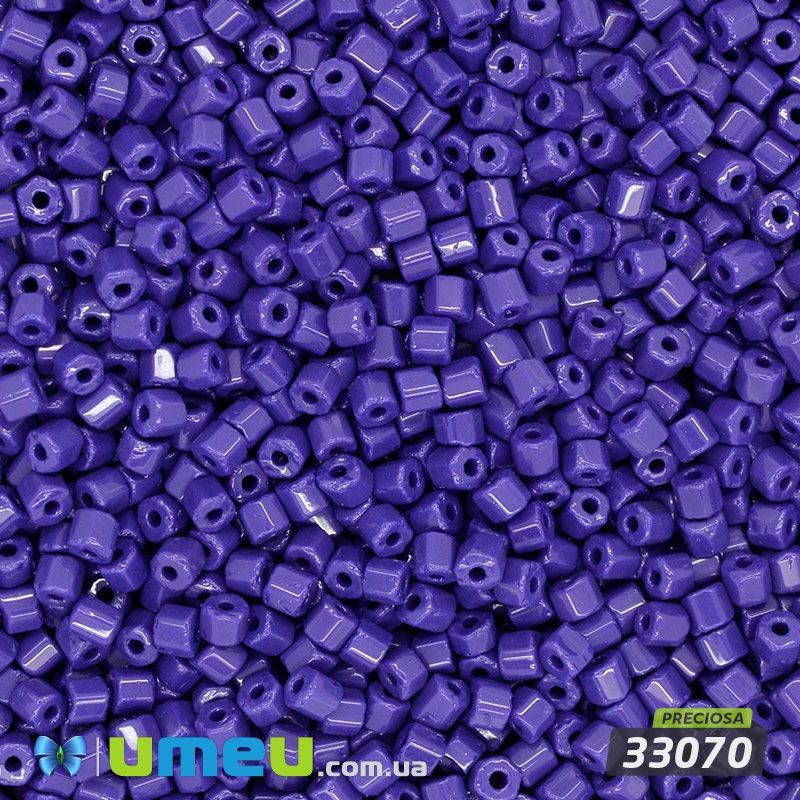 Бісер чеський Рубка 10/0, №33070, Синій темний натуральний (BIS-044017)