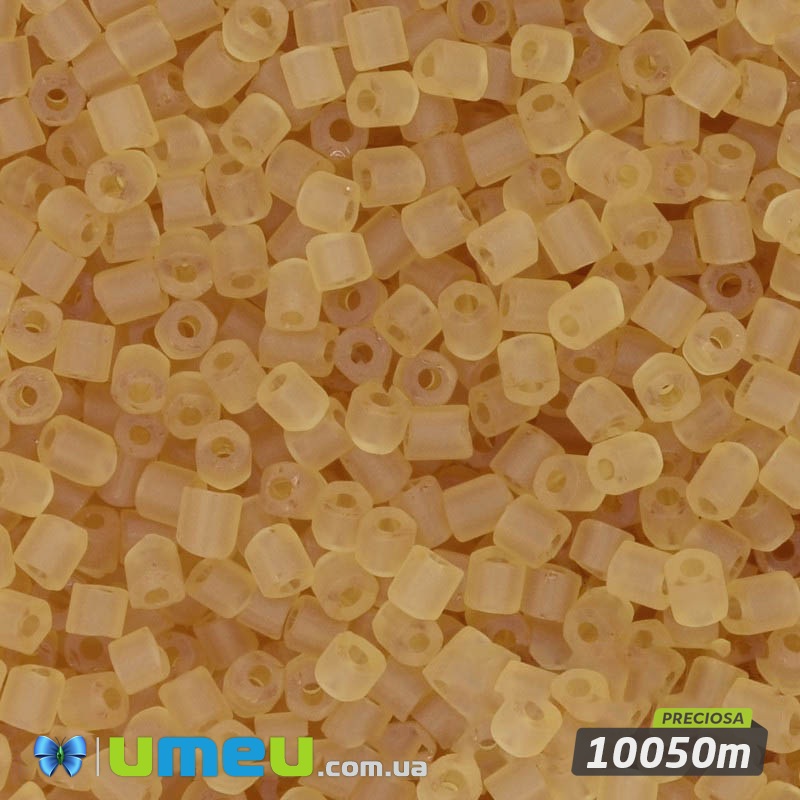 Бісер чеський Рубка 10/0, №10050m, Бежевий прозорий матовий (BIS-024295)