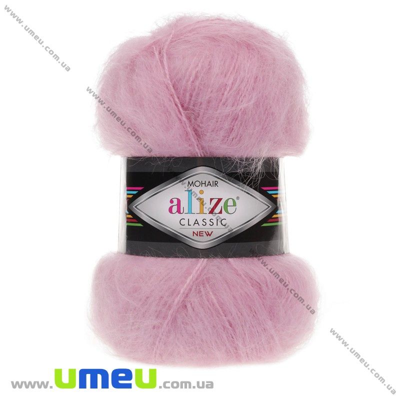 Пряжа Alize Mohair Classic 100 г, 200 м, Рожева 32 (YAR-029596)