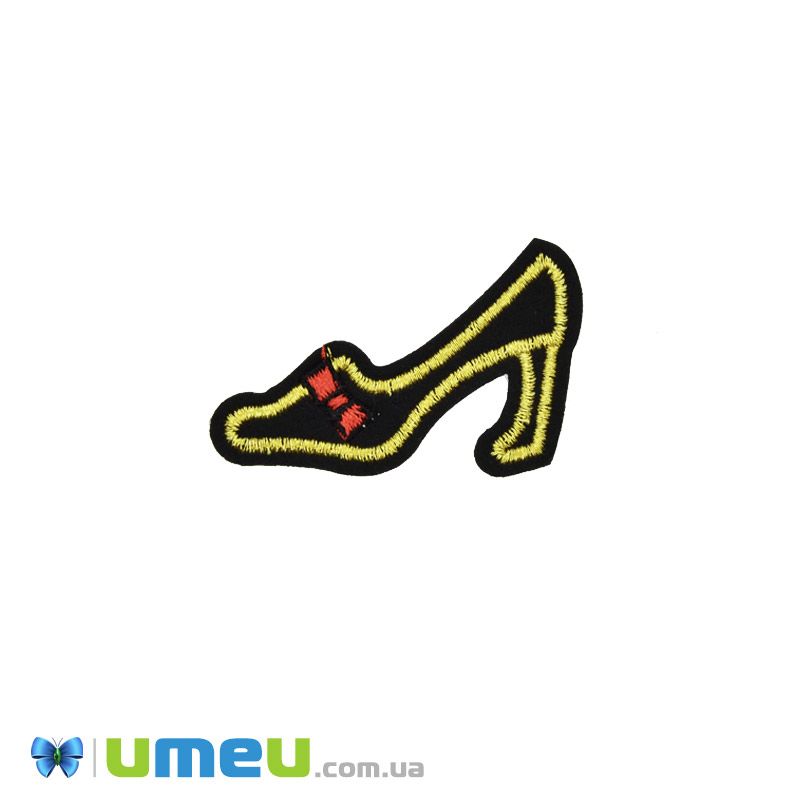 Термоаплікація Туфелька, 5,5х3 см, Чорна (APL-047691)