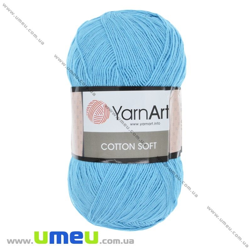 Пряжа YarnArt Cotton Soft 100 г, 600 м, Голубая 33 (YAR-025420)