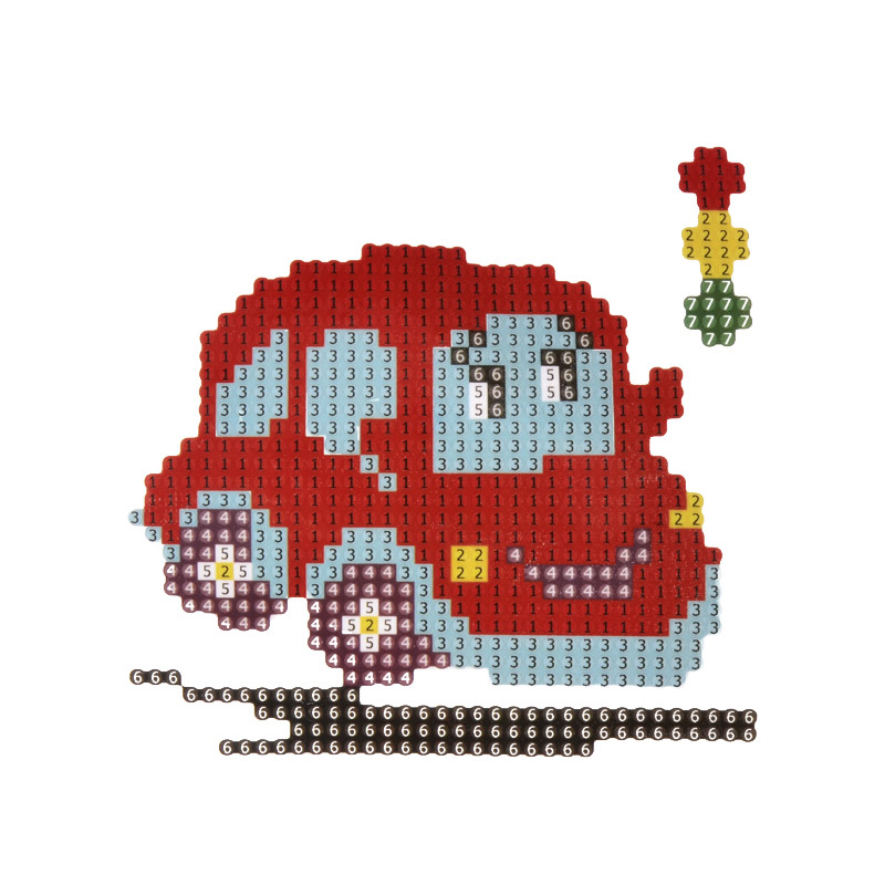 Набір алмазного живопису (наклейка) 10х9 см, Автомобільчик (SXM-052515)