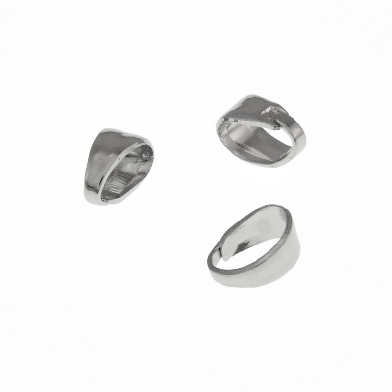 Тримачі для кулона, 6х4 мм, Латунь з покриттям Родій (OSN-058520)