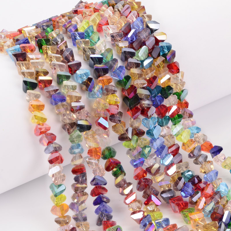 Бусины стеклянные скол (крошка), 6 мм, Разноцветные (BUS-052148)