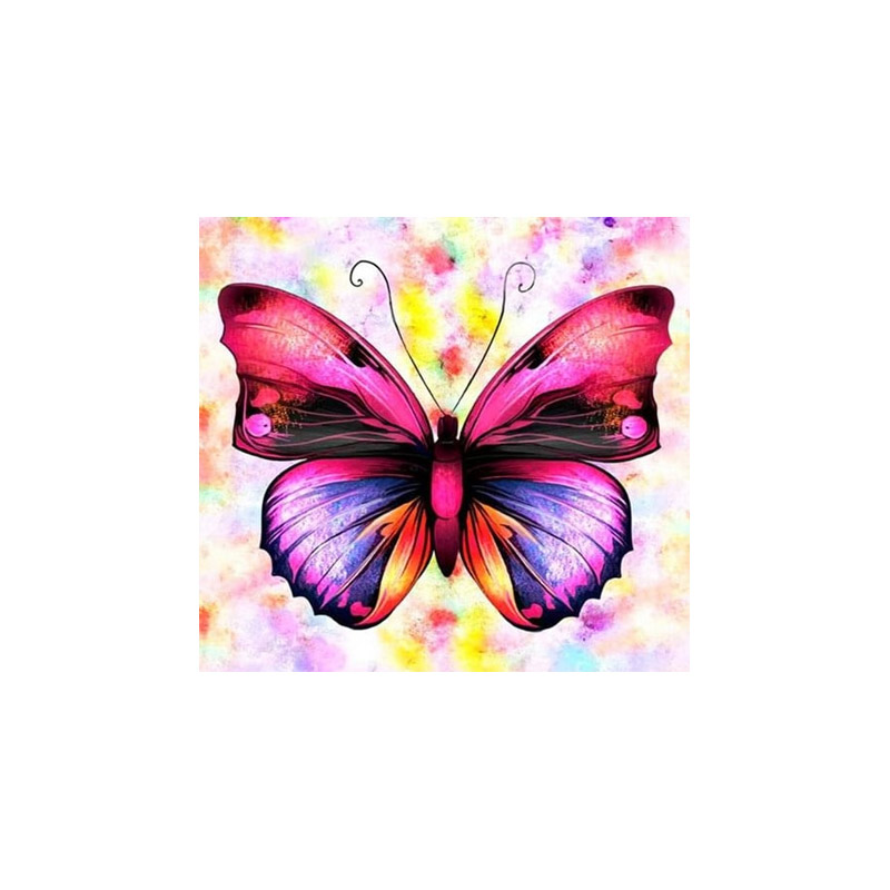Набор алмазной живописи на подрамнике 30х30 см, Сиреневая бабочка (SXM-061164)