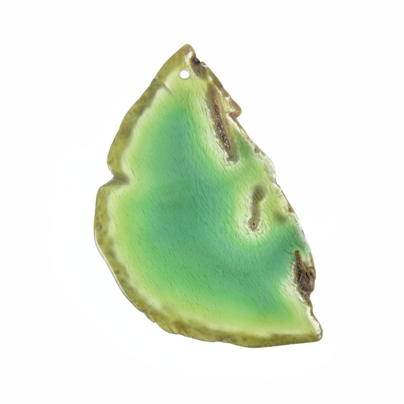 Срез Агата, Зеленый, 70х44 мм (POD-022110)