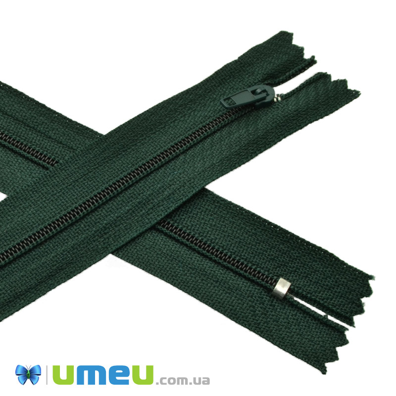 Блискавка спіральна нероз'ємна, 18 см, Тип 3, Смарагдова темна (ZIP-045100)