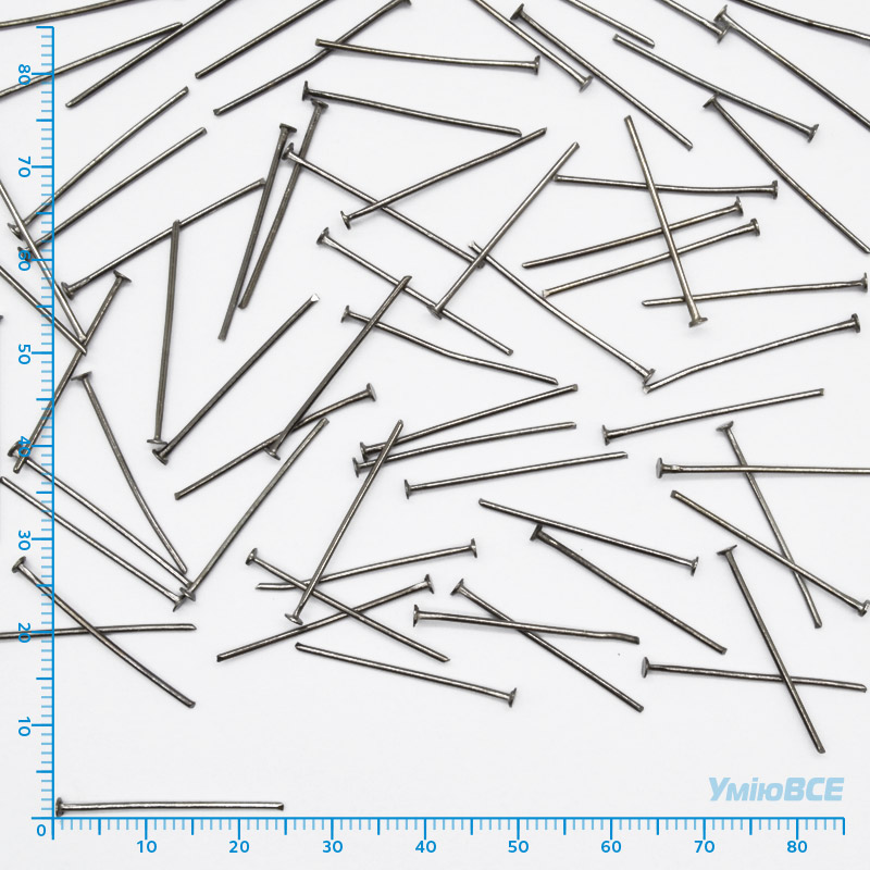 Гвоздики, Черные, 2,4 см, 0,7 мм (PIN-001824)