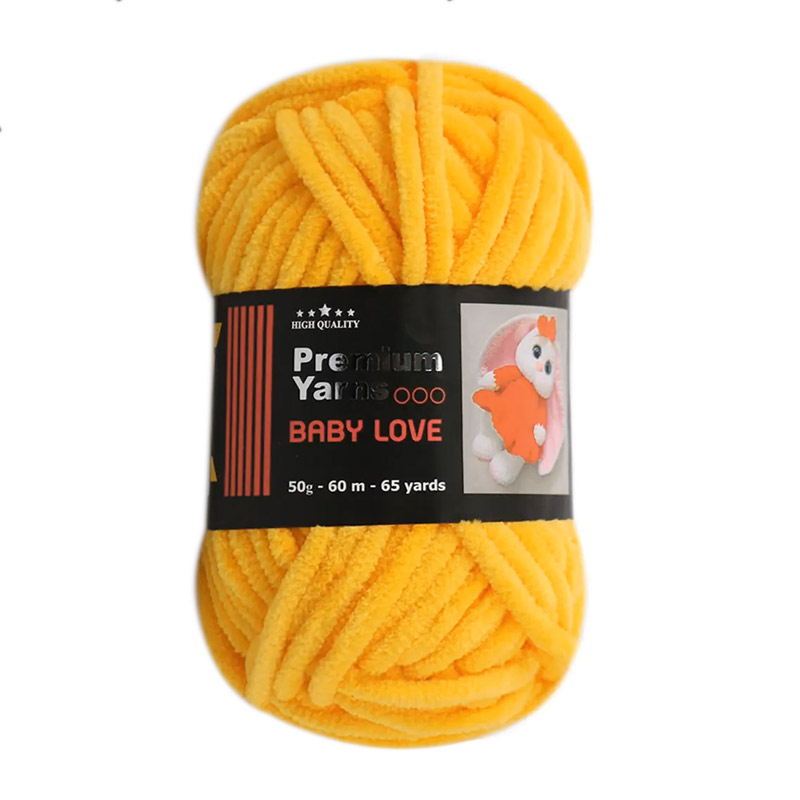 Пряжа Premium Yarn Baby Love 50 г, 60 м, Оранжевая 368 (YAR-056012)