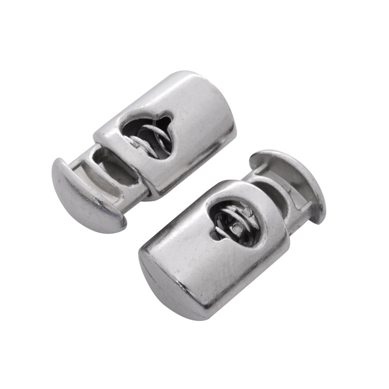 Фіксатор для шнура пластиковий на 1 отвір, 22х14х10 мм, Темне срібло (SEW-051935)