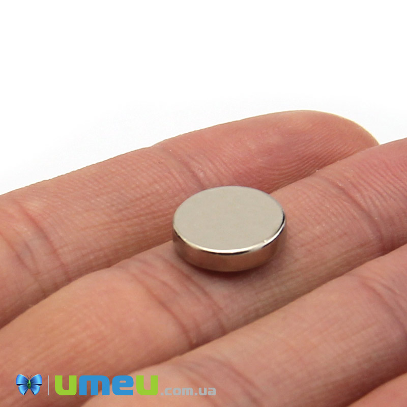 Магнит неодимовый для брошей Круглый, 12х1,7 мм (OSN-039335)
