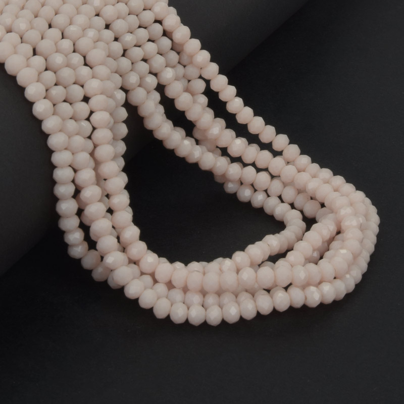 Бусины рондели, 4х3,5мм, Бежевые (BUS-057208)