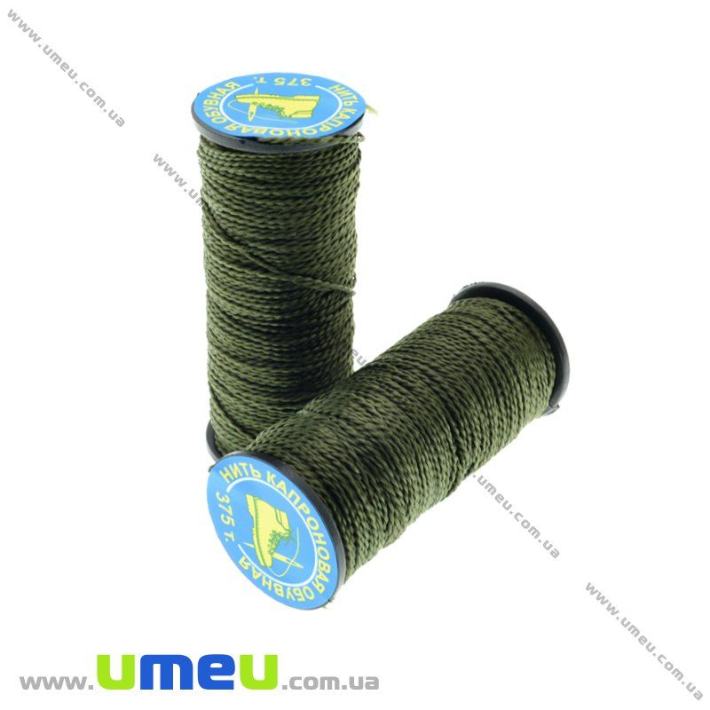 Нитка капронова (взуттєва) 375 т, Хакі, 20 м (MUL-017615)