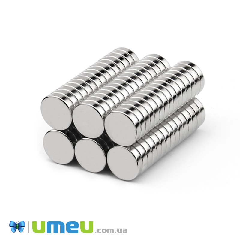 Магнит неодимовый для брошей Круглый, 12х1,7 мм (OSN-039335)