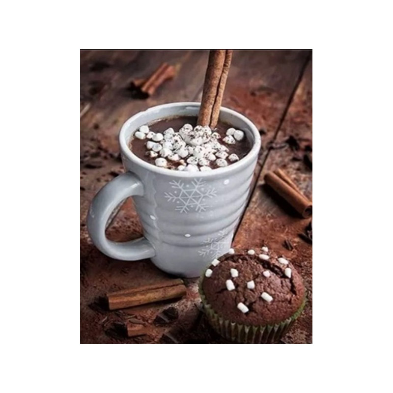 Набор алмазной живописи на подрамнике 30х40 см, Кофе с удовольствием (SXM-051387)