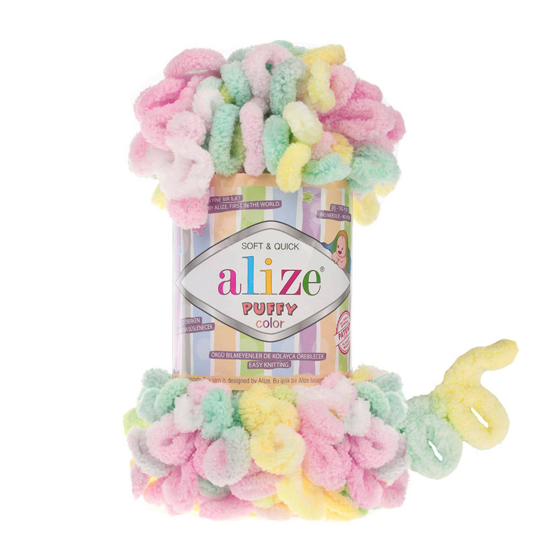 Пряжа Alize Puffy Color 100 г, 9,2 м, №5862 (YAR-060751)