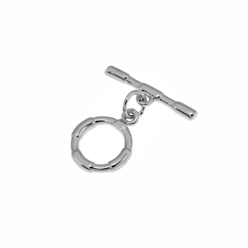 Тогл Круглий, 18х14 мм, Латунь з покриттям Родій (ZAM-060817)