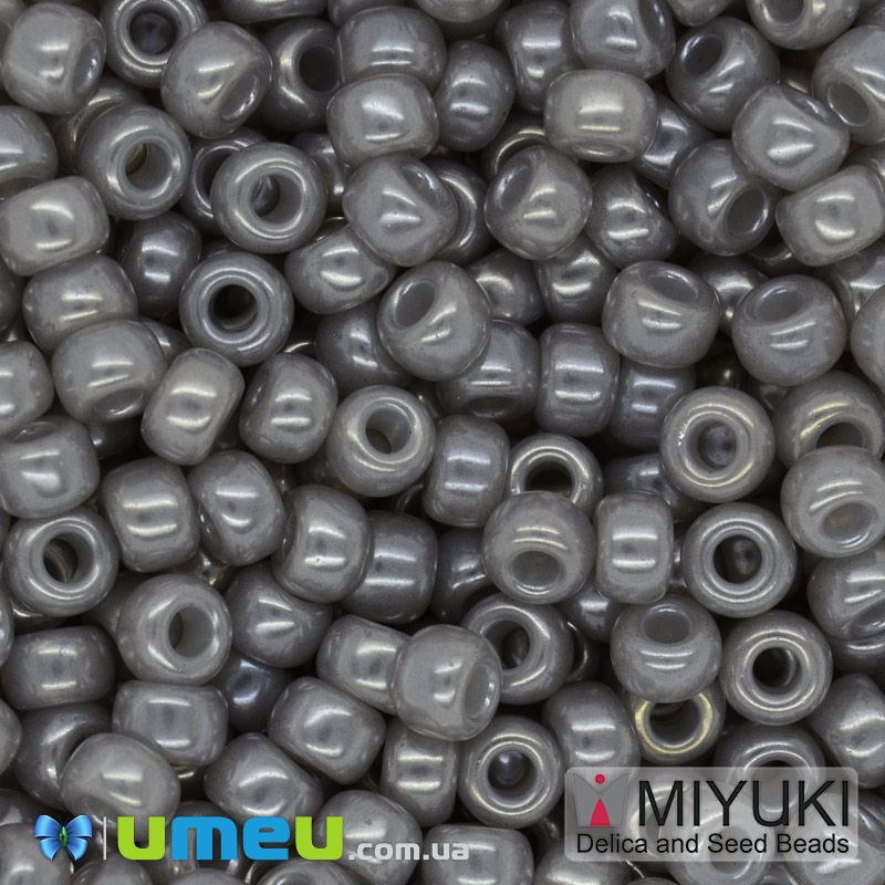 Бисер японский Miyuki круглый RR 6/0 №526, Серый (BIS-046029)