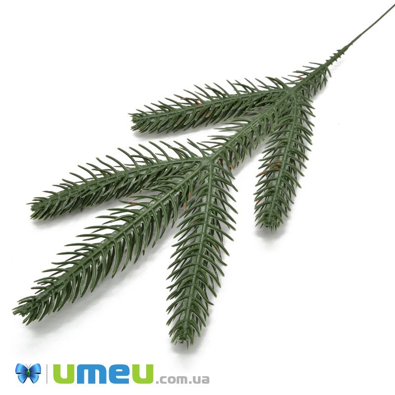 Гілка ялини одностороння, Зелена, 20-22 см (DEC-039590)