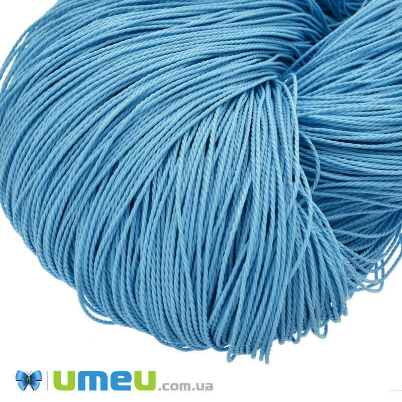 Полиэстеровый шнур крученый, 1 мм, Голубой(LEN-047429)