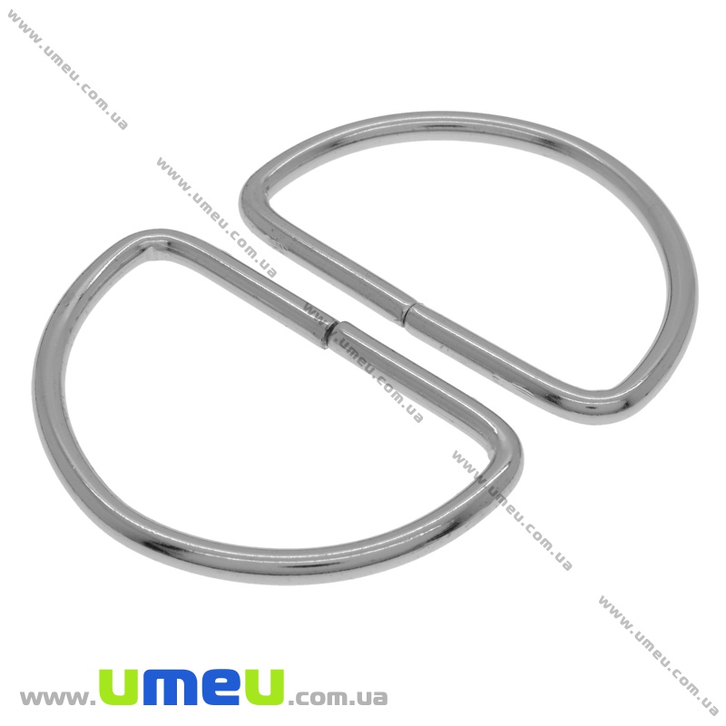 Напівкільце металеве, Срібло, 50 мм (BAG-034703)