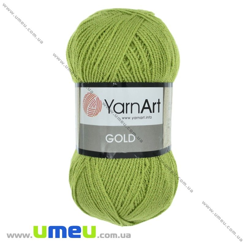 Пряжа YarnArt Gold 100 г, 400 м, Оливковая 9035 (YAR-025465)