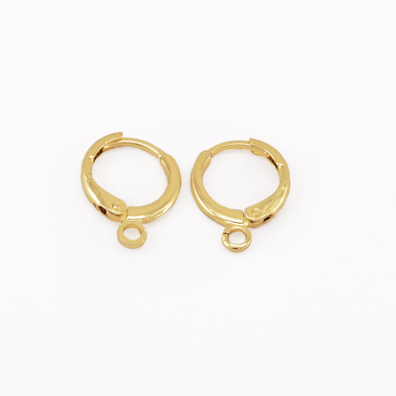 Швензи круглі, Латунь з покриттям 18 kt, 15х11,5х2 мм (OSN-059027)