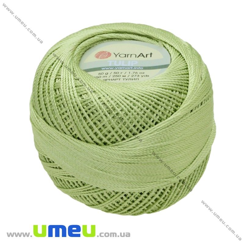 Пряжа YarnArt Tulip 50 г, 250 м, Салатовая 424 (YAR-025063)