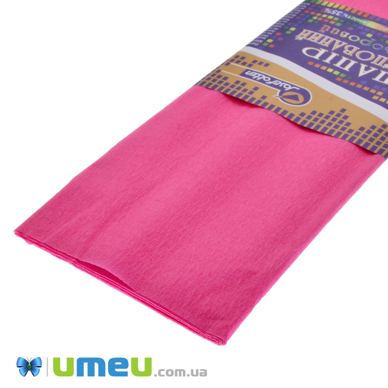 Гофрований папір Китай розтяжність 35%, Рожевий, 0,5х2 м (DIF-038317)