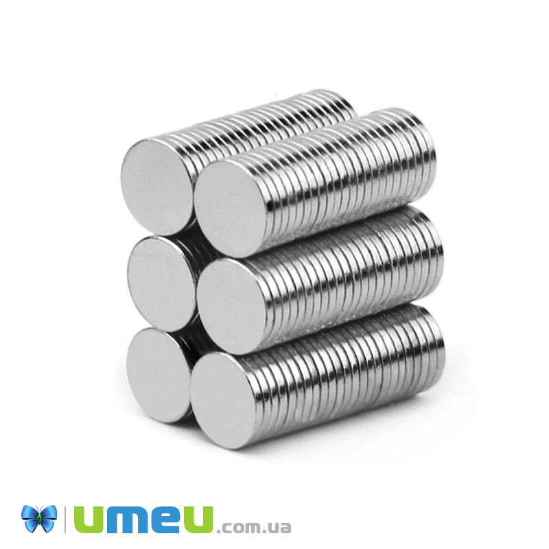 Магніт неодимовий для брошок Круглий, 8х0,9 мм (OSN-039328)