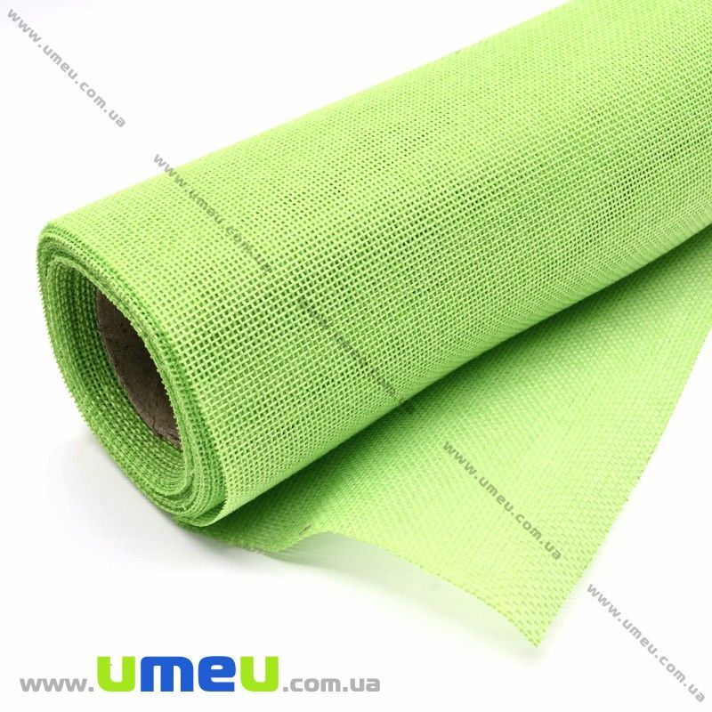 Декоративна сітка (мішковина) синтетична, ширина 49 см, Салатова (DIF-032771)