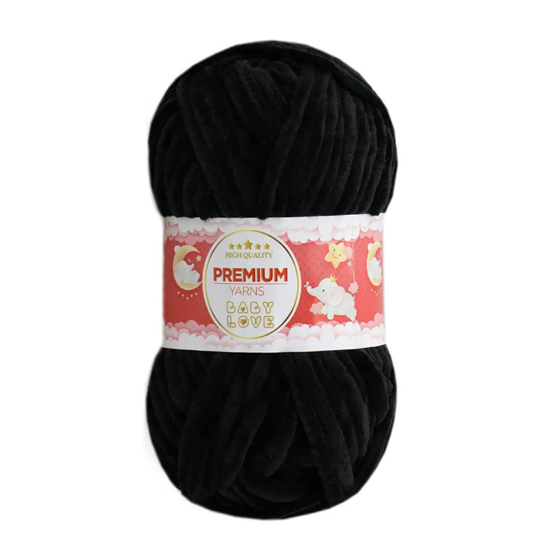 Пряжа Premium Yarn Baby Love 50 г, 60 м, Черная 311 (YAR-055992)