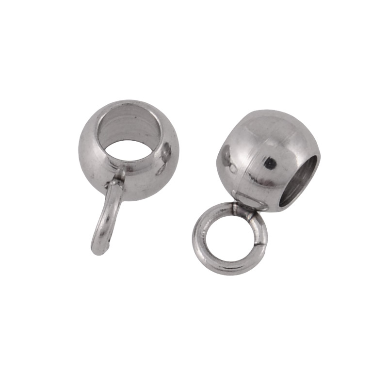 Бейл из нержавеющей стали, 7х3х4 мм, Темное серебро (STL-055874)