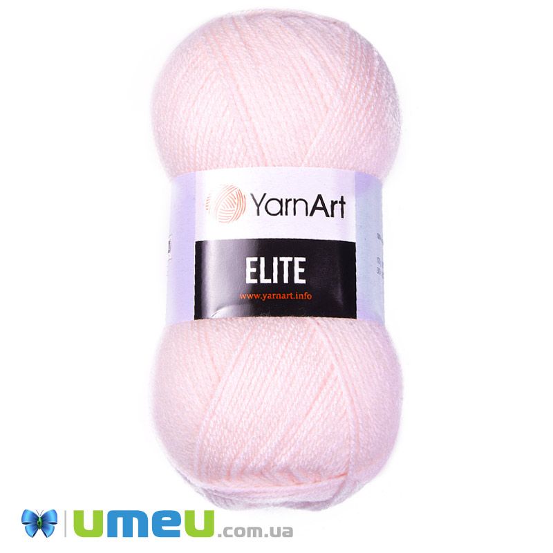 Пряжа YarnArt Elite 100 г, 300 м, Розовая светлая 853 (YAR-043295)