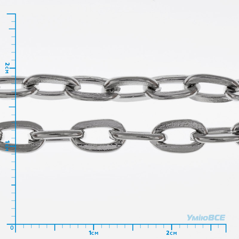 Ланцюг, Темне срібло, 6,5х4 мм (ZEP-056050)