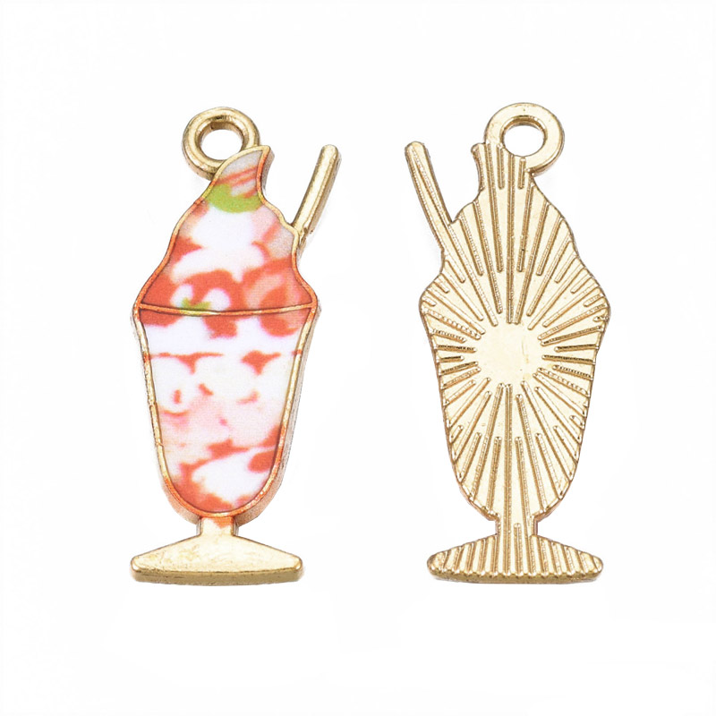 Подвеска метал. Мороженое, Стойкое покрытие, 27х10 мм, Золото (POD-053649)