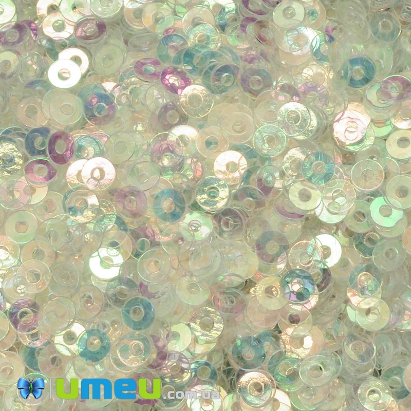 Паєтки Індія круглі плоскі, 2,5 мм, Жовті світлі (PAI-037547)