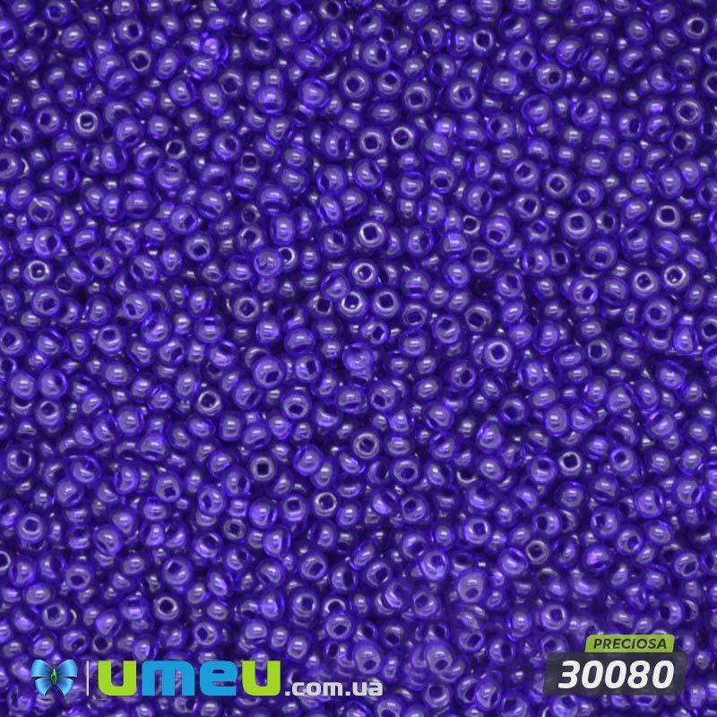 Бисер чешский 15/0, №30080, Фиалковый темный, Прозрачный (BIS-031283)
