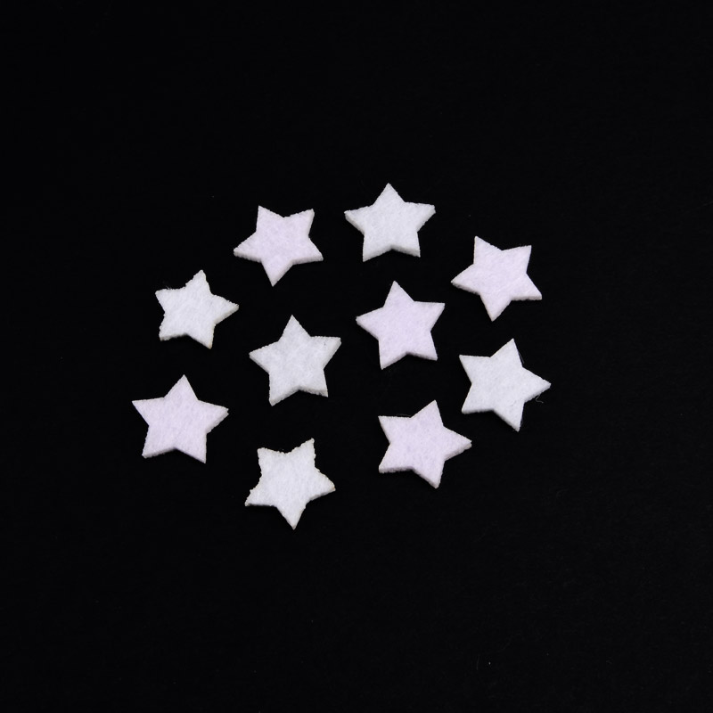 Декоративное изделие из фетра Звёздочка, 1,5 см, Белая (FLT-051594)