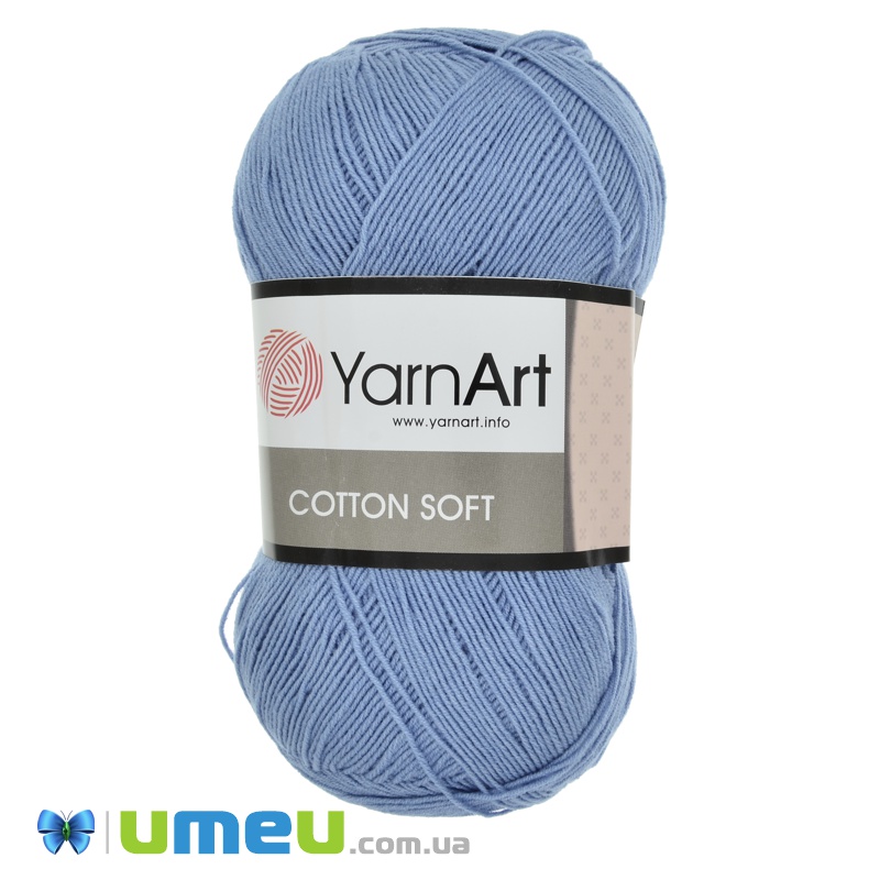 Пряжа YarnArt Cotton Soft 100 г, 600 м, Синя світла 15 (YAR-038329)