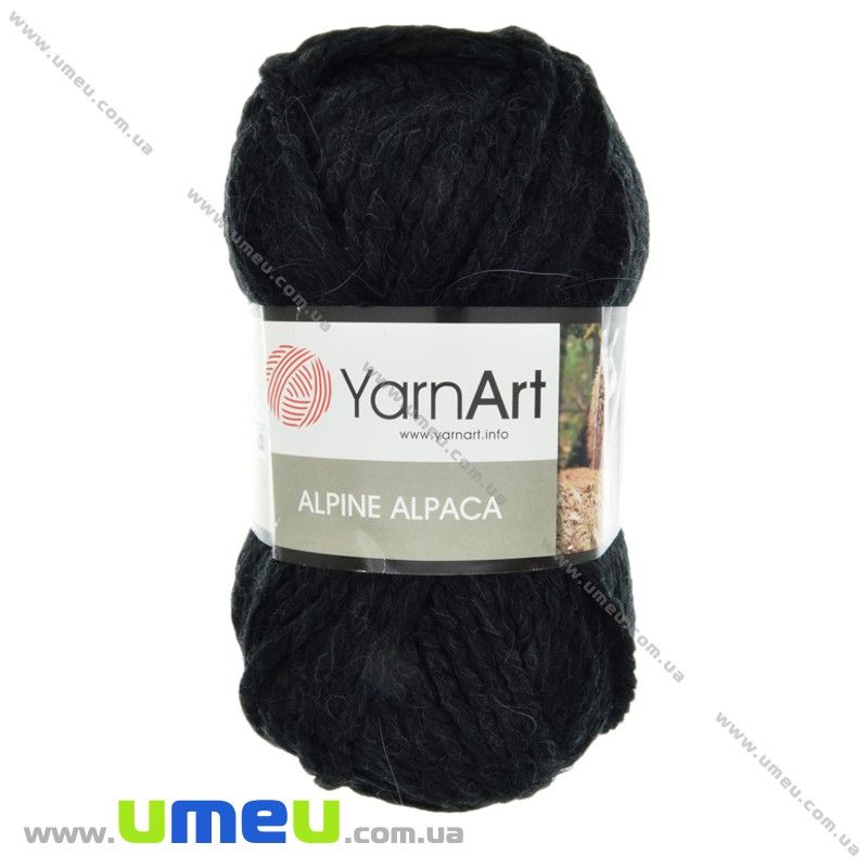 Пряжа YarnArt Alpine Alpaca 150 г, 120 м, Черная 439 (YAR-029618)