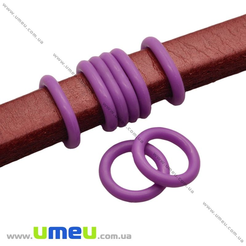 Силіконові колечка-стоппери для браслета, 12 мм, Бузкові (BUS-010140)