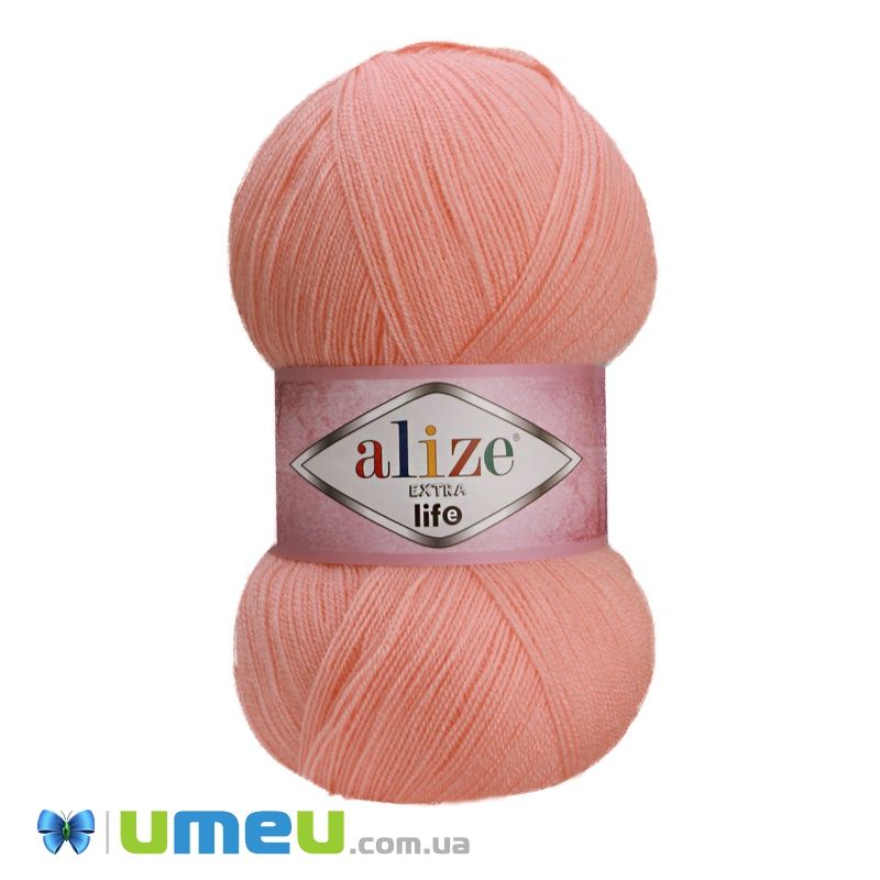 Пряжа Alize Extra Life 100 г, 480 м, Персикова 925 (YAR-038428)