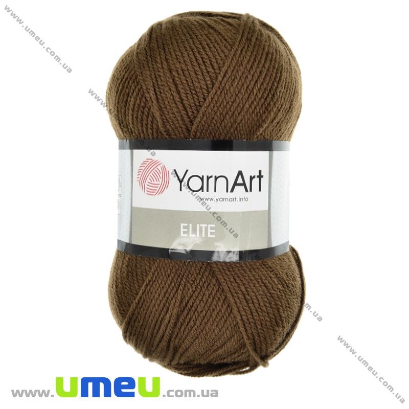 Пряжа YarnArt Elite 100 г, 300 м, Коричнева 05 (YAR-023270)